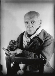 Pablo Picasso e la Civetta (foto di Michel Sima del 1946)